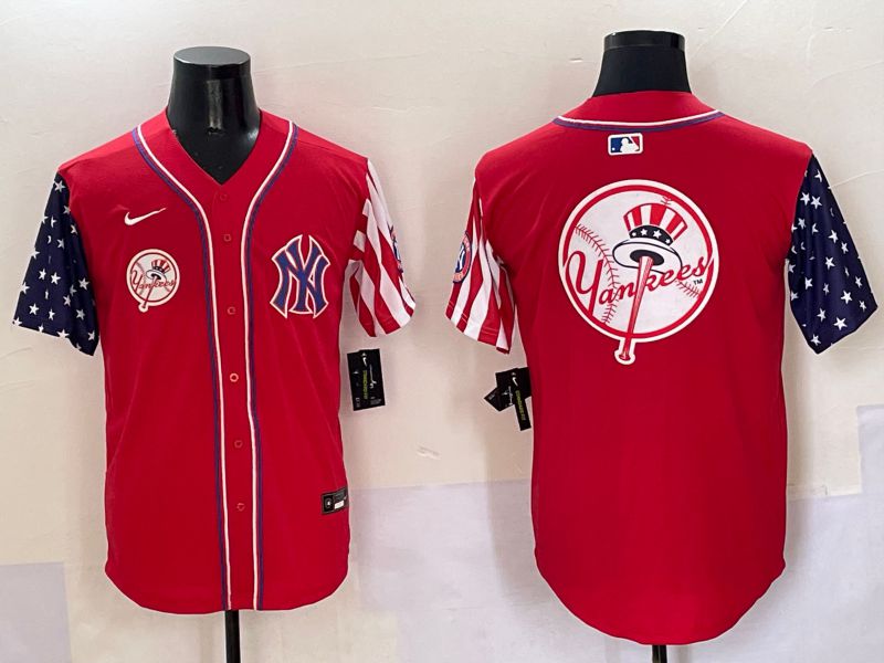 Men New York Yankees Blank Red a generation of national flags Jointly Name 2025 Nike MLB Jersey style 41->new york yankees->MLB Jersey